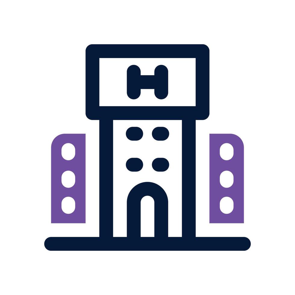 hotel dual tone icon. vector