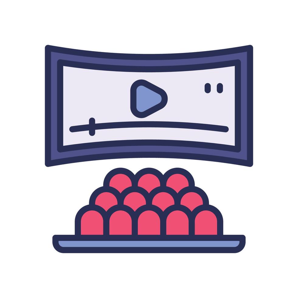cinema filled color icon vector