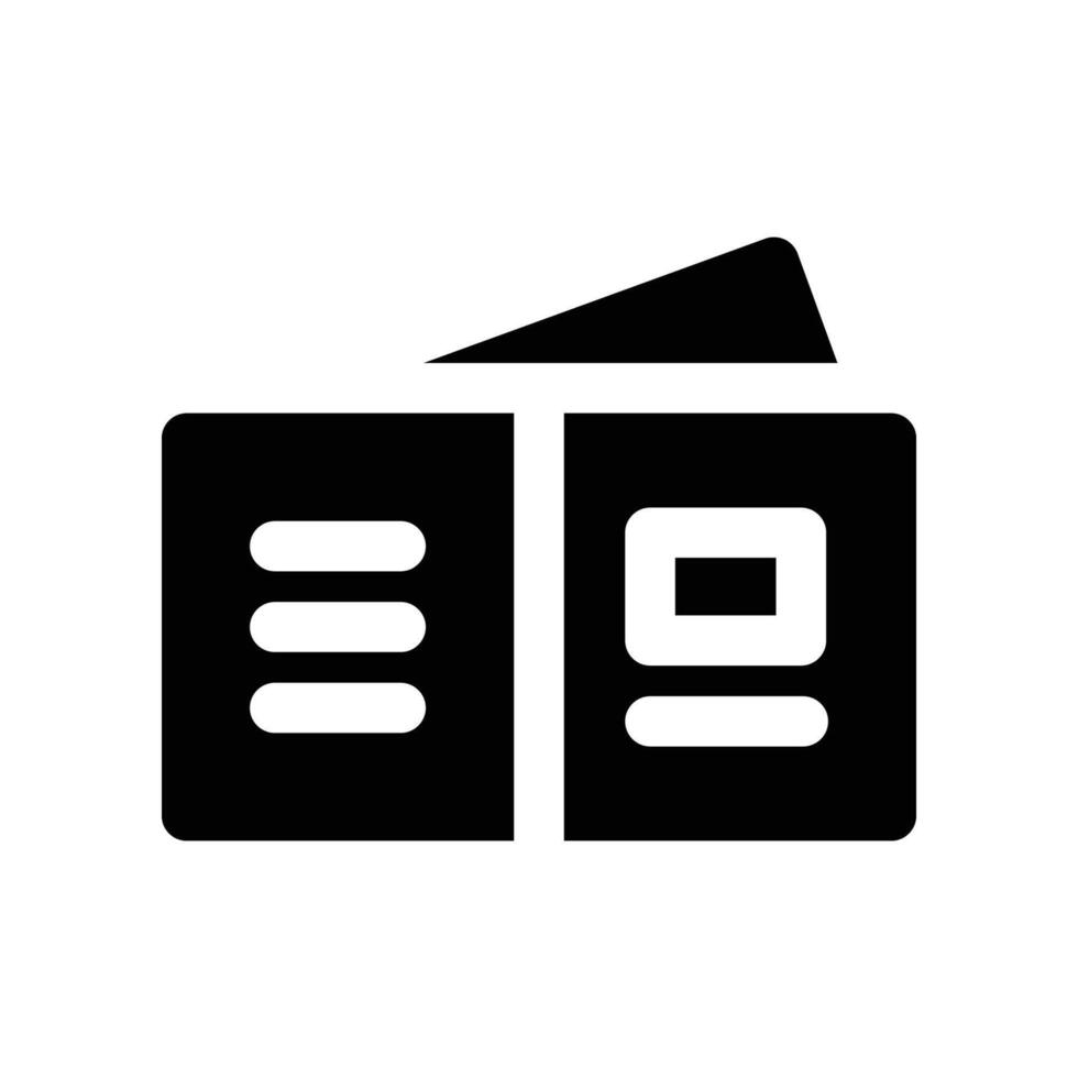 postcard solid icon. vector