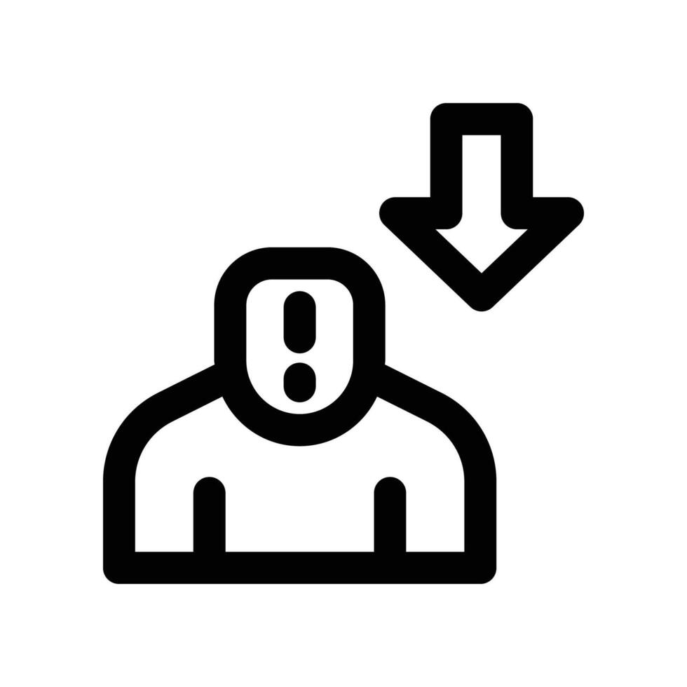 human error line icon. vector