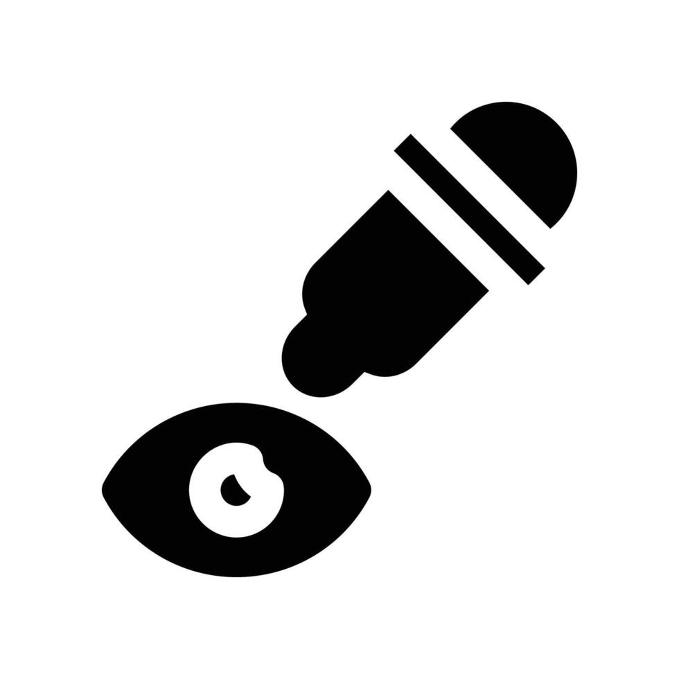 eye drops glyph icon. vector