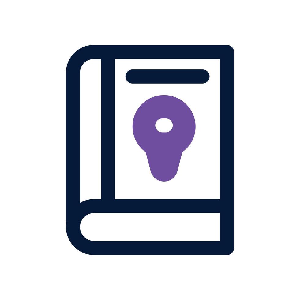 guide book dual tone icon. vector