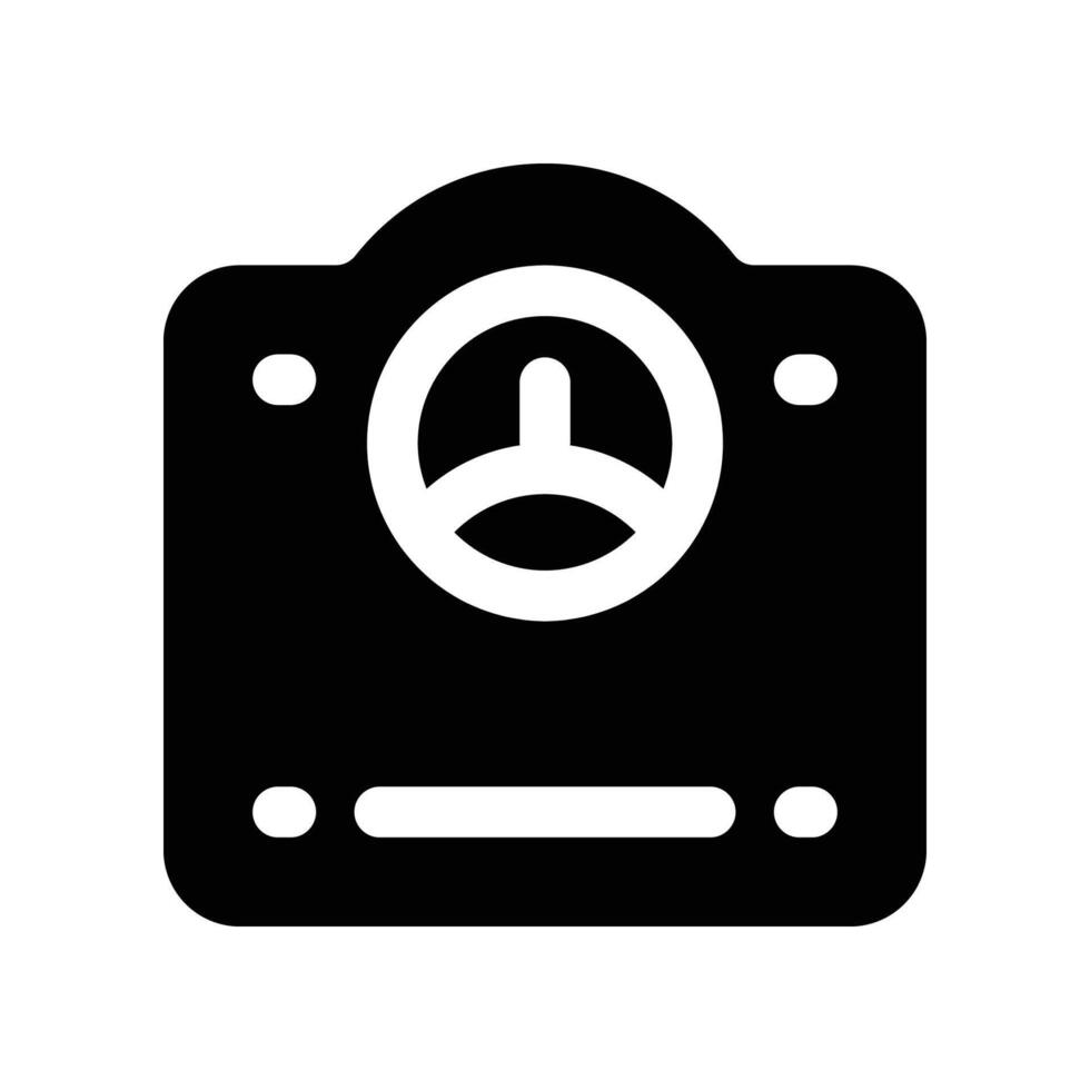 weight scale solid icon. vector