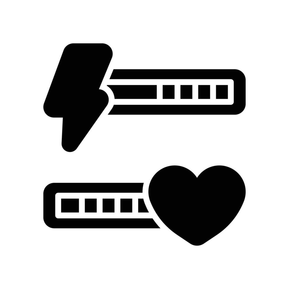 energy bar solid icon vector