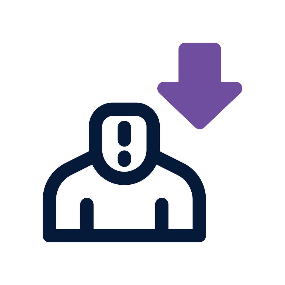 human error dual tone icon. vector