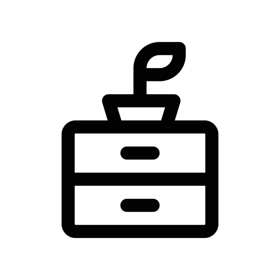 drawers line icon. vector