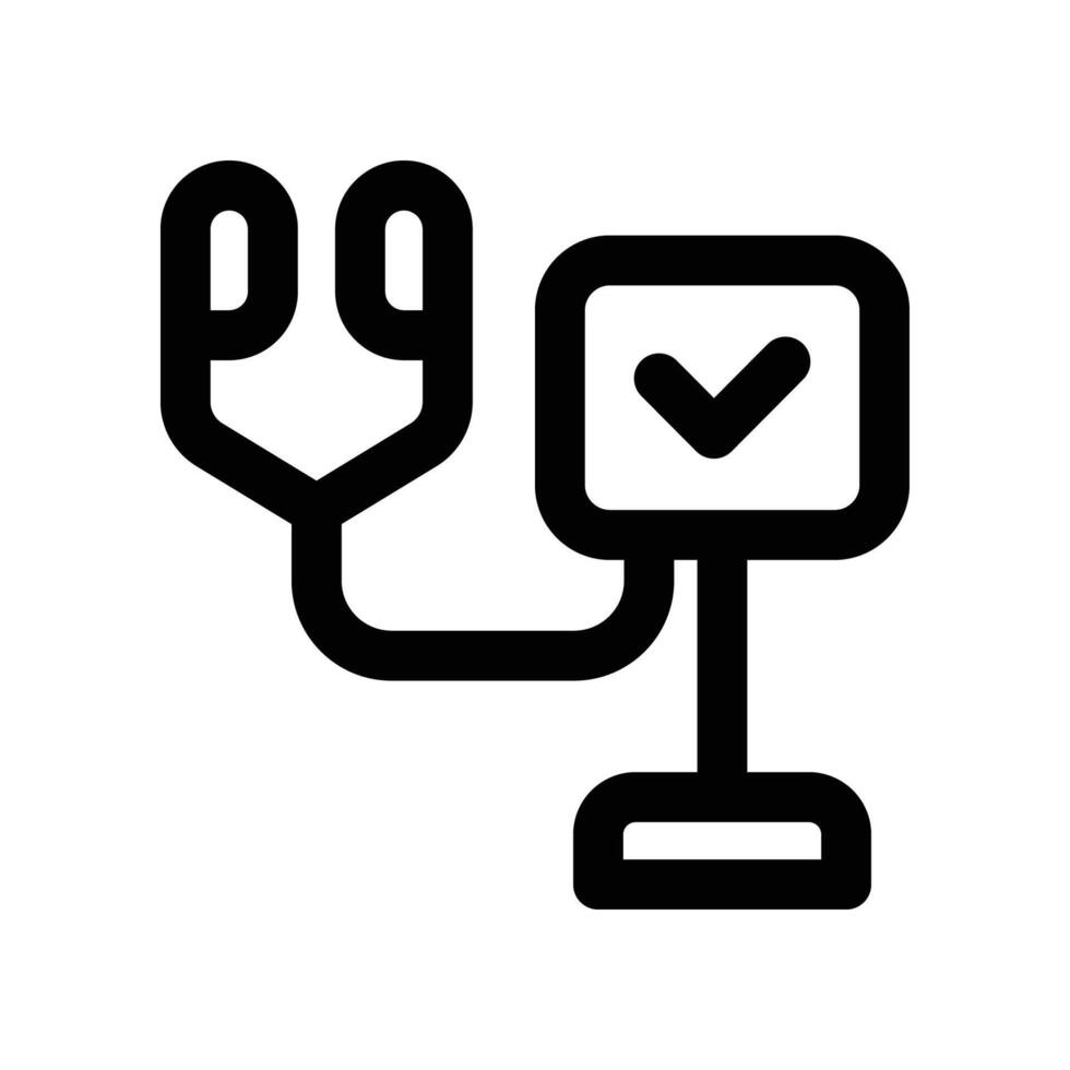 medical check up line icon. vector