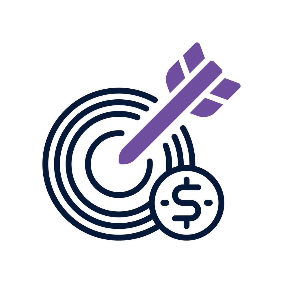 target dual tone icon vector