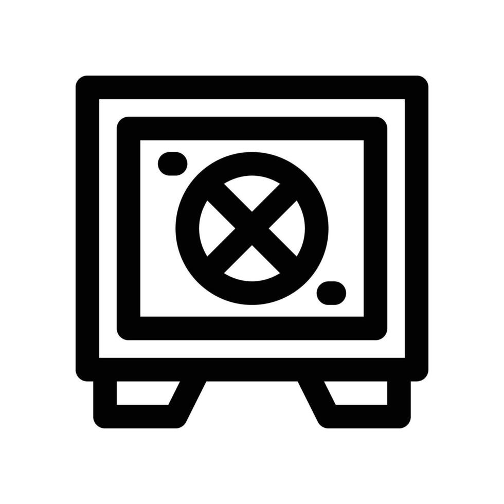 box safe line icon. vector