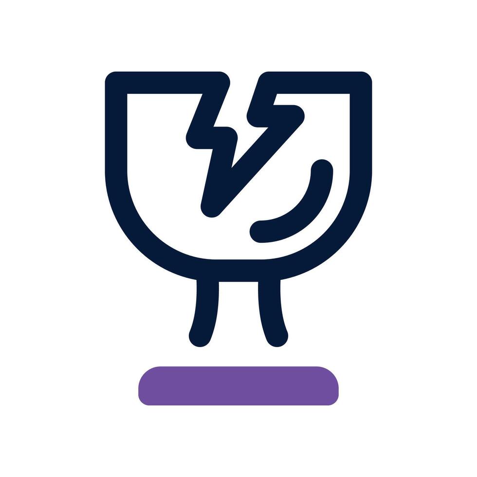 broken glass icon. dual tone icon for your website, mobile, presentation, and logo design. vector