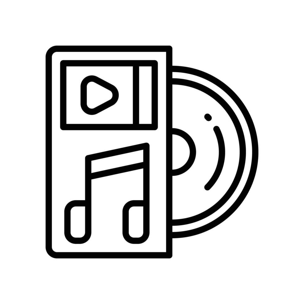 music album line icon vector