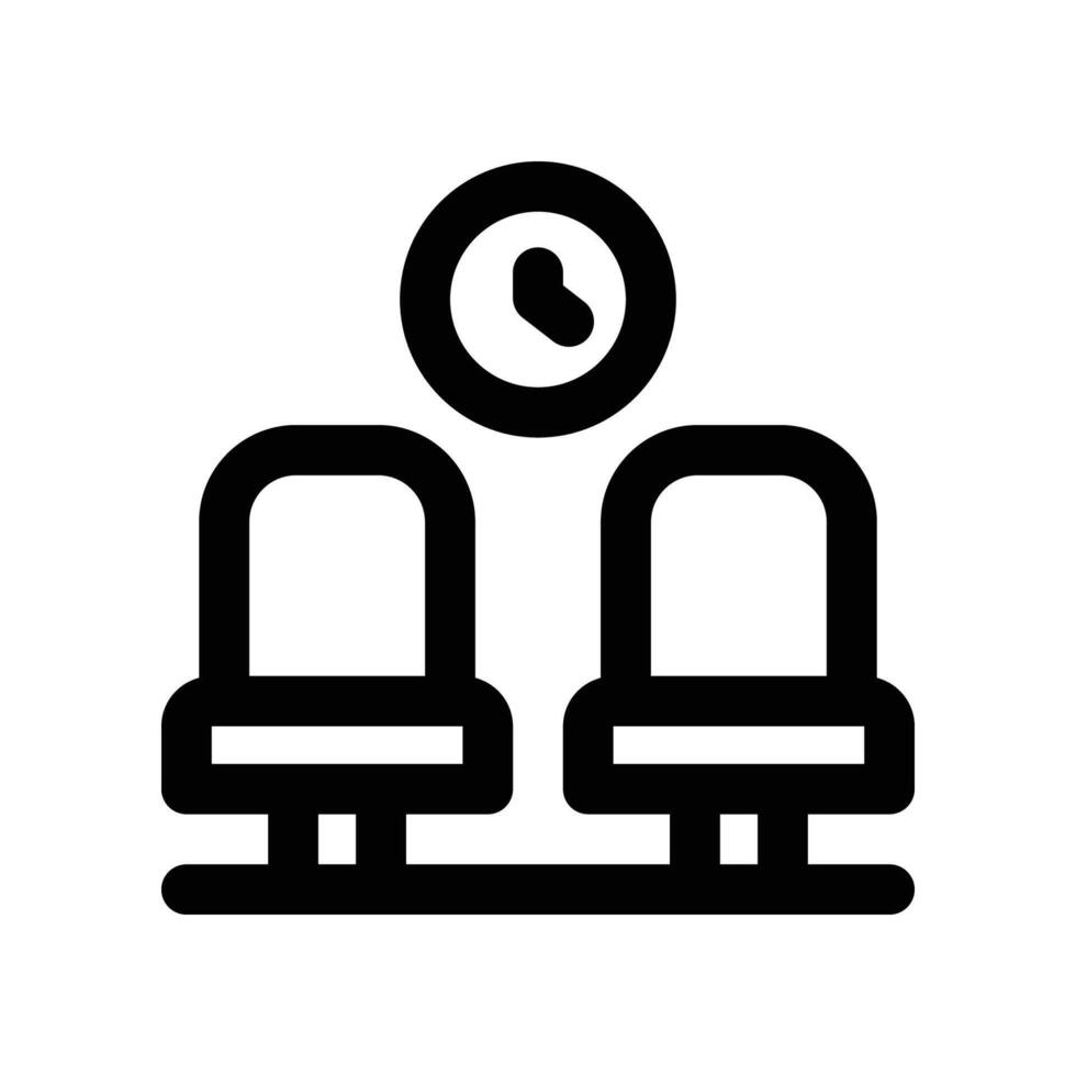 waiting room line icon. vector