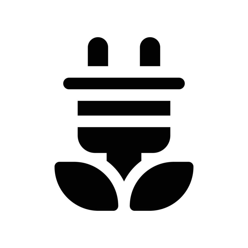 green power solid icon. vector