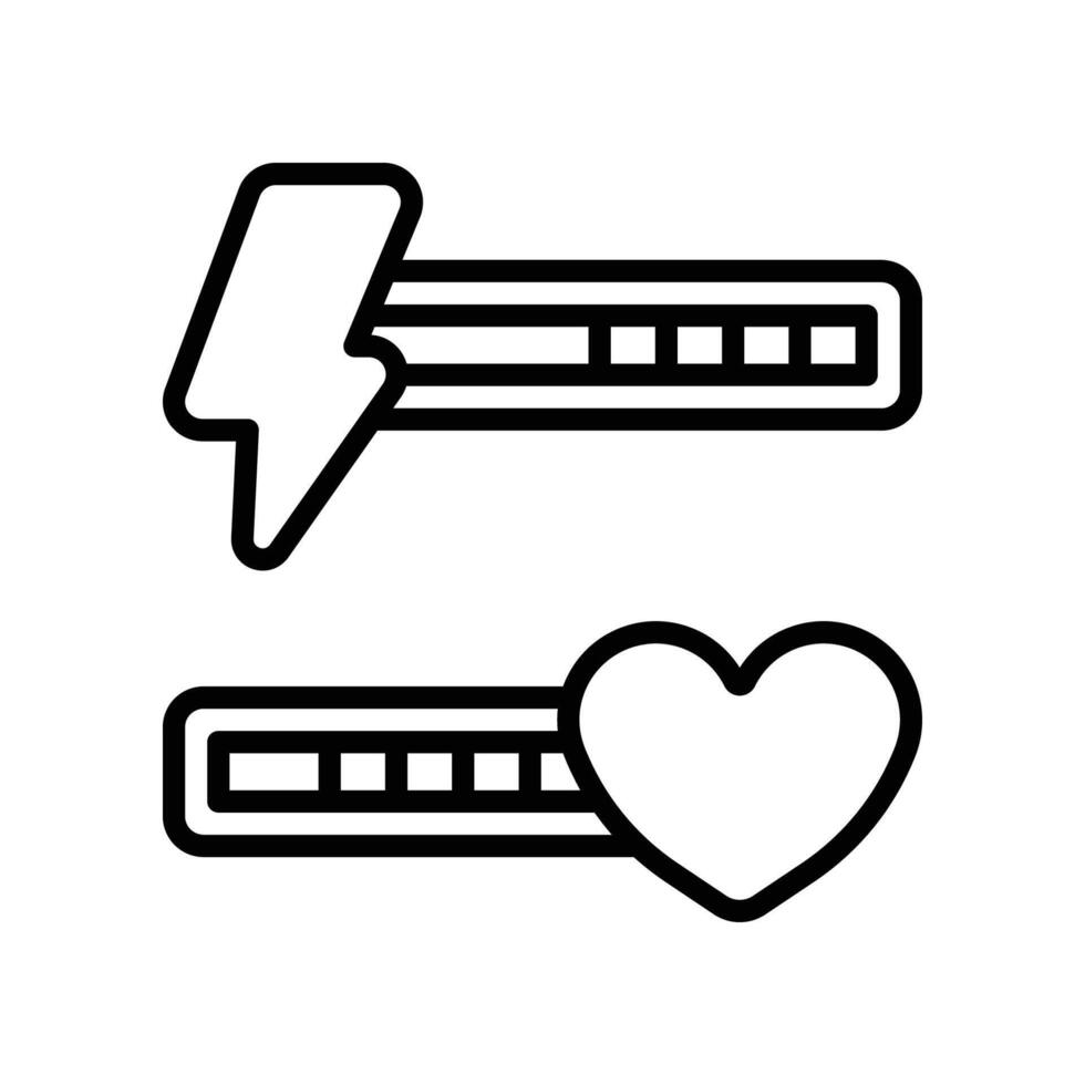 energy bar line icon vector