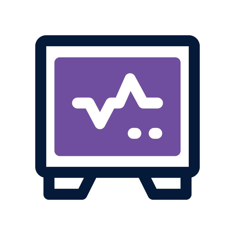 cardiogram dual tone icon. vector