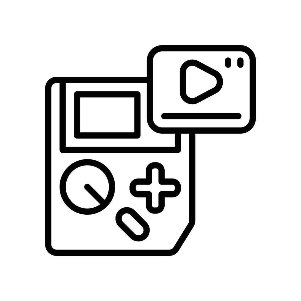 retro gaming line icon vector