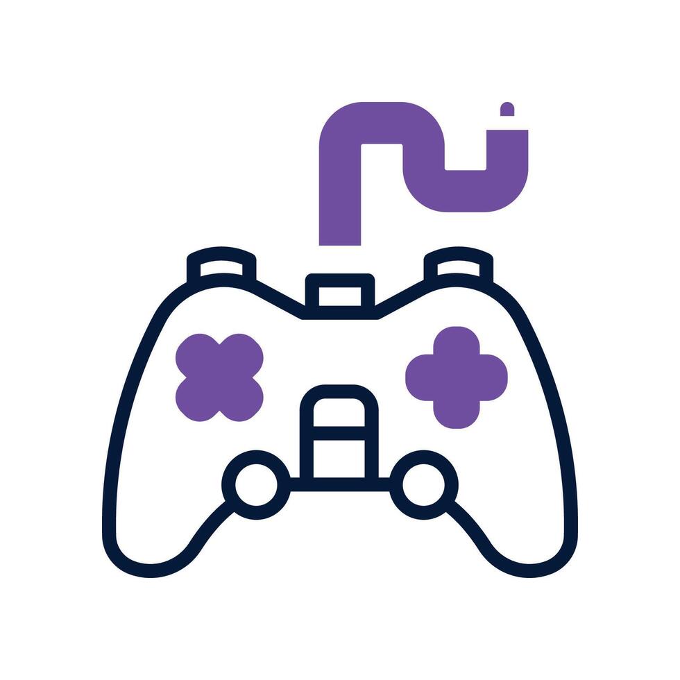 game controller dual tone icon vector