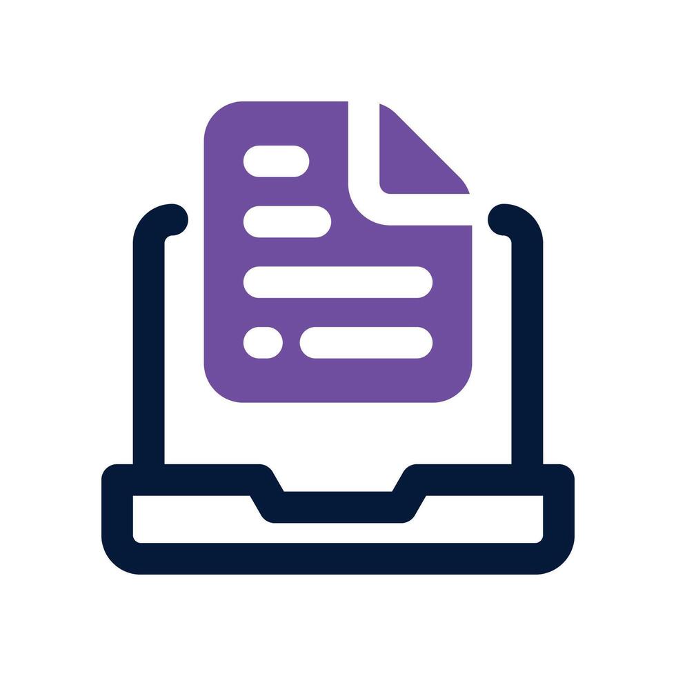 document dual tone icon. vector