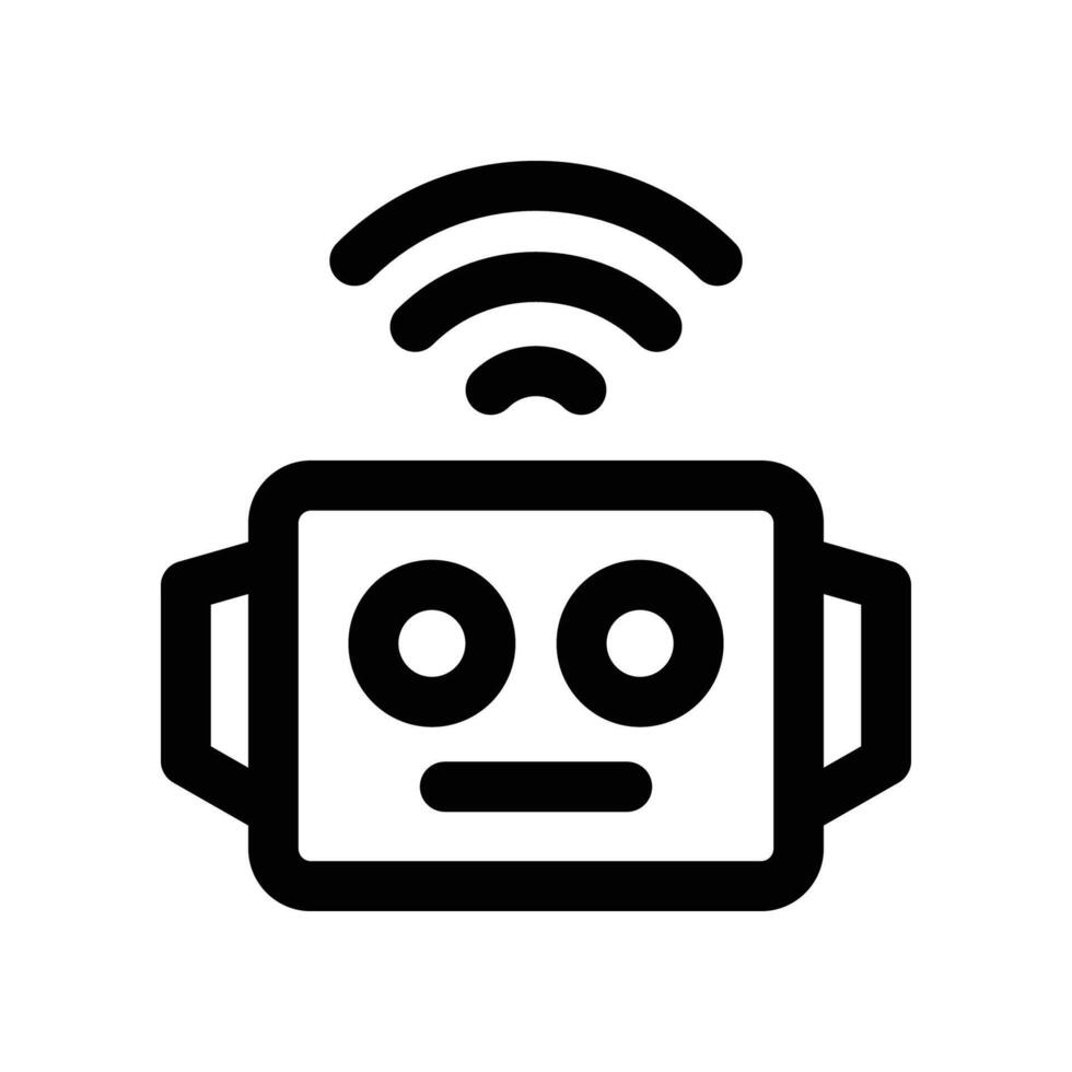 robot line icon. vector