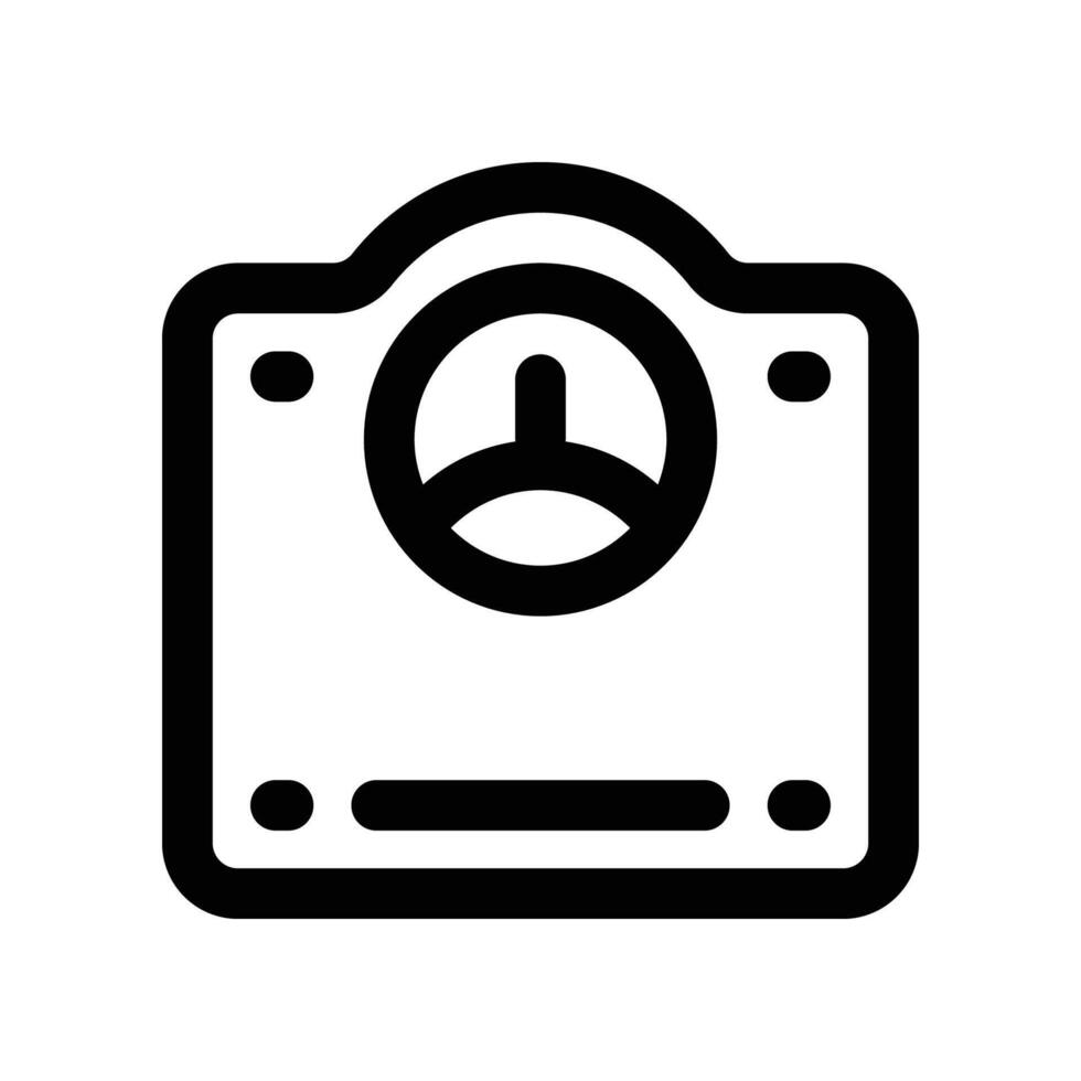 weight scale line icon. vector