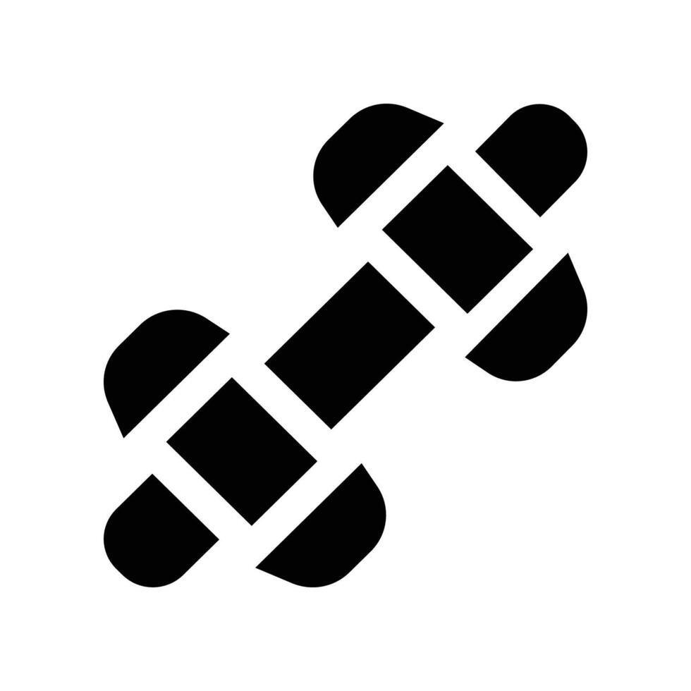 dumbbell solid icon. vector