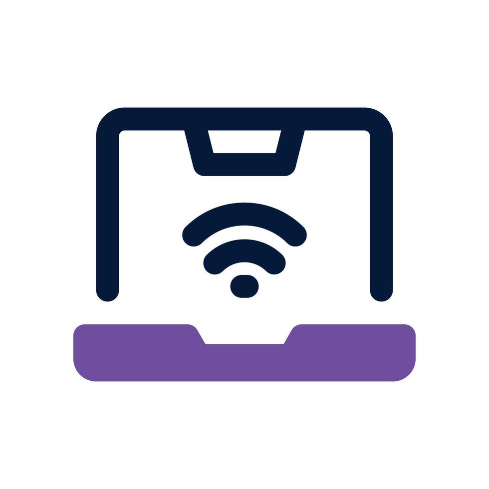 laptop dual tone icon. vector