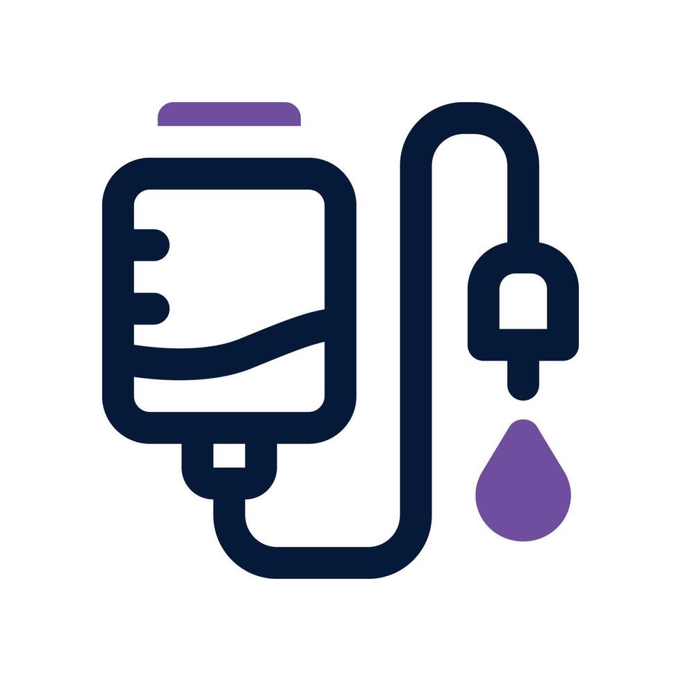 blood bag dual tone icon. vector
