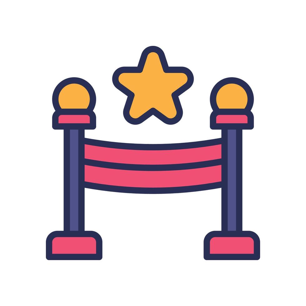 premier gate filled color icon vector