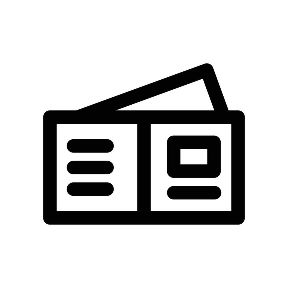 postcard line icon. vector