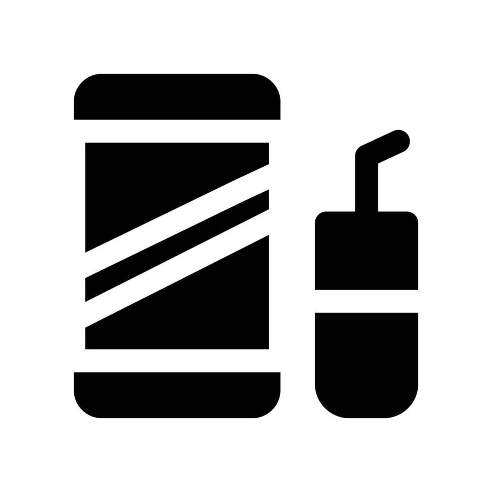 soft drink solid icon. vector