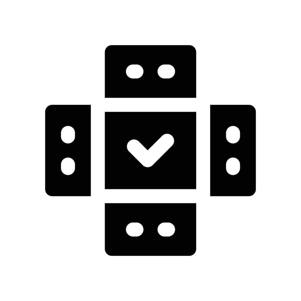plaster solid icon. vector