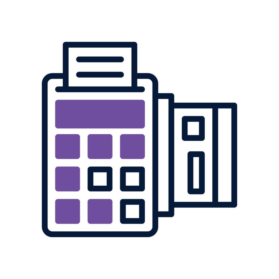 bank terminal dual tone icon vector