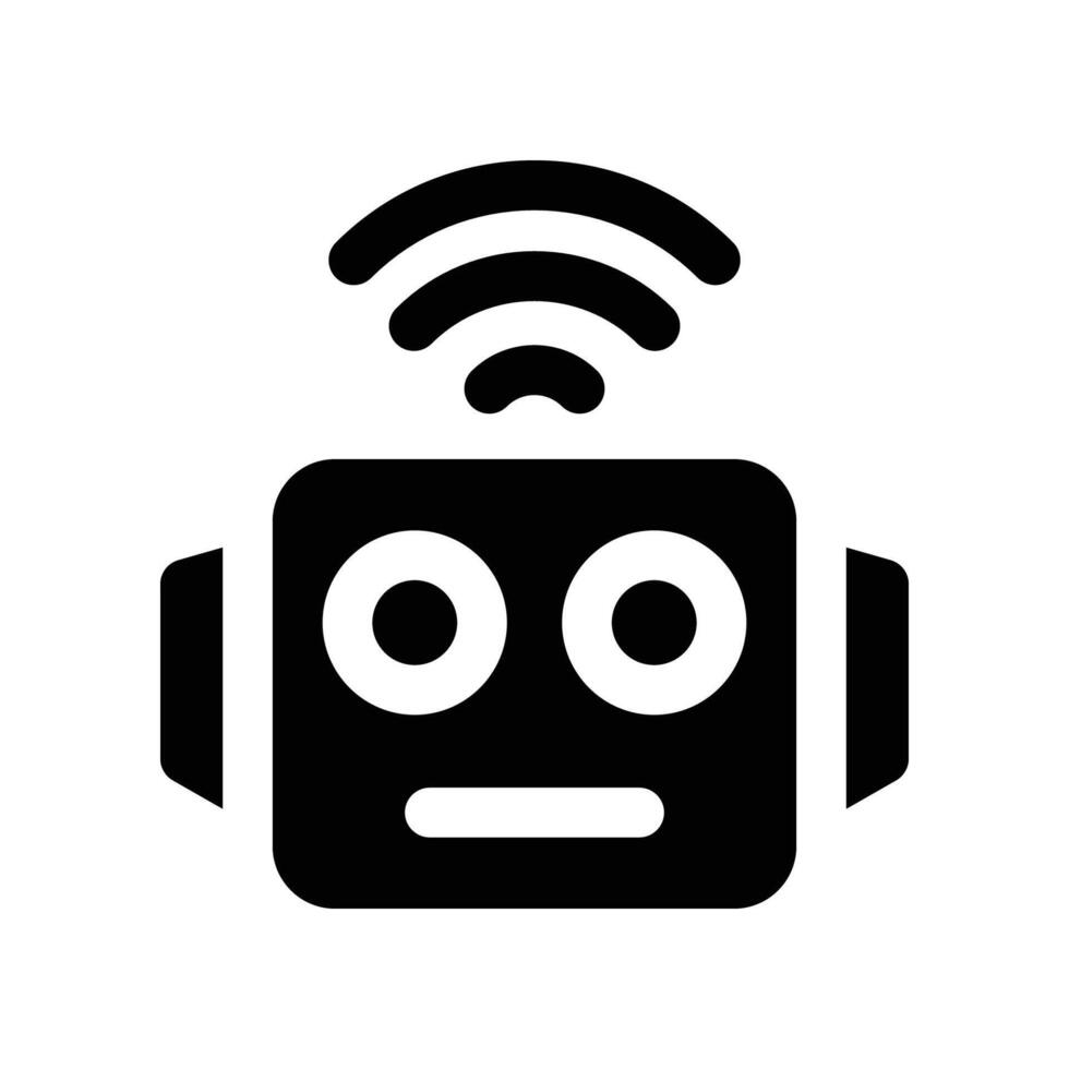 robot glyph icon. vector