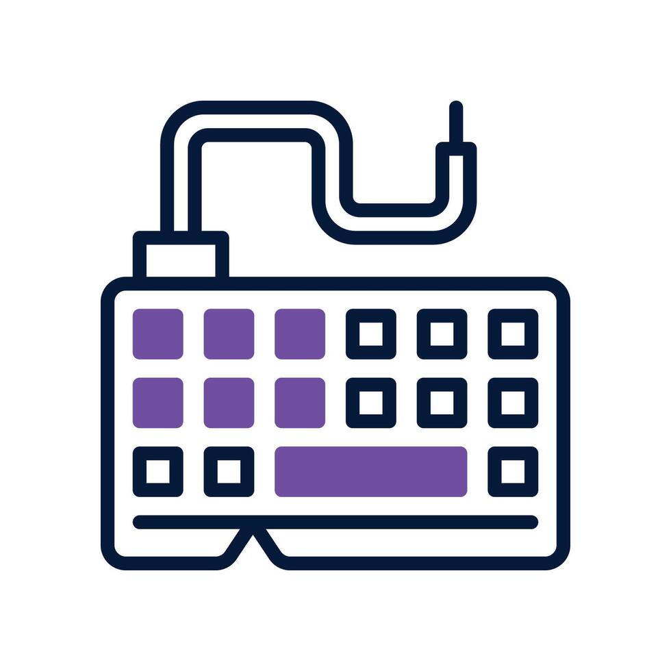 keyboard dual tone icon vector
