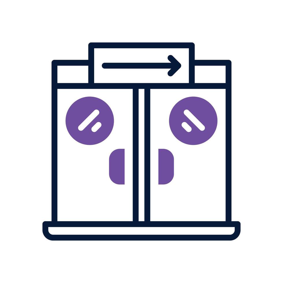 exit door dual tone icon vector
