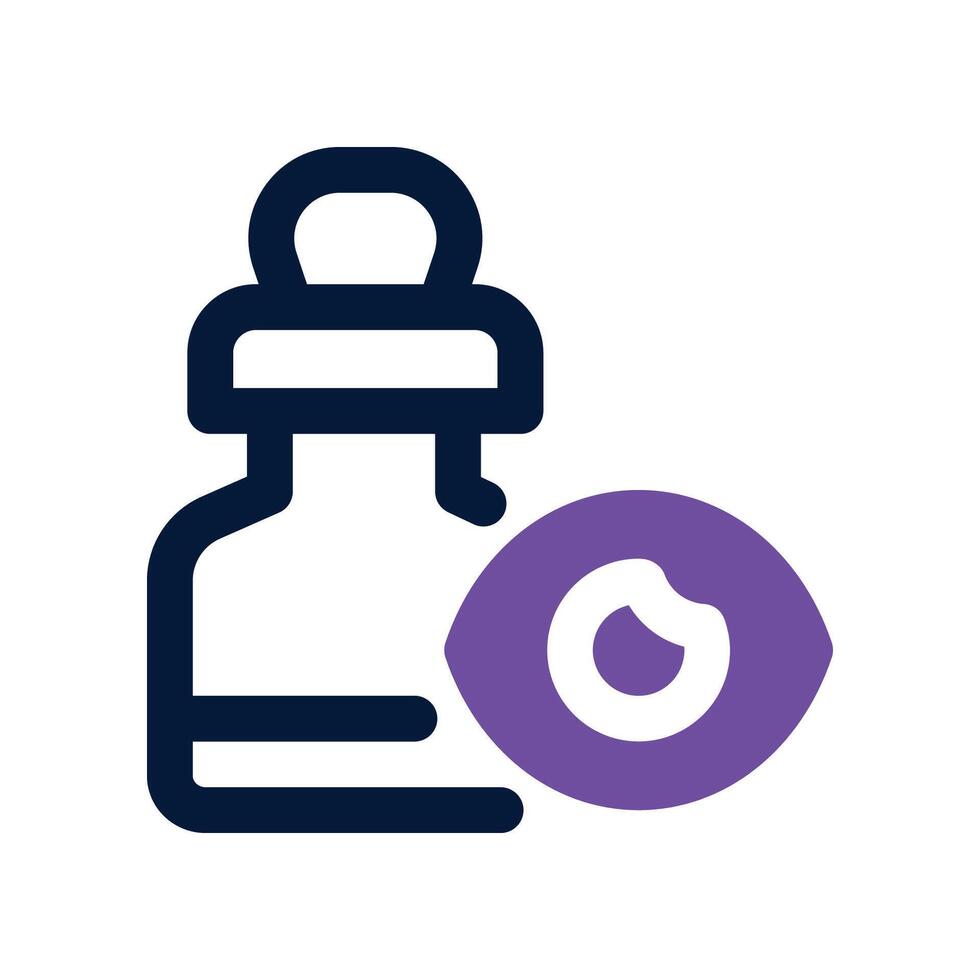 eye drop dual tone icon. vector