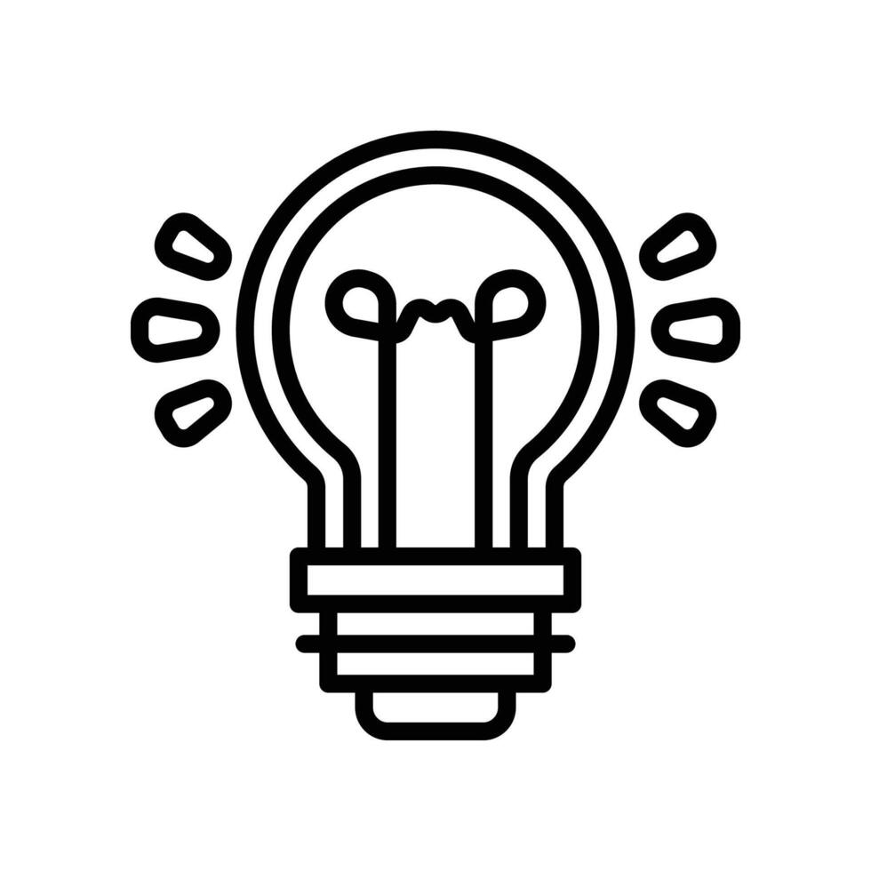 light bulb line icon vector