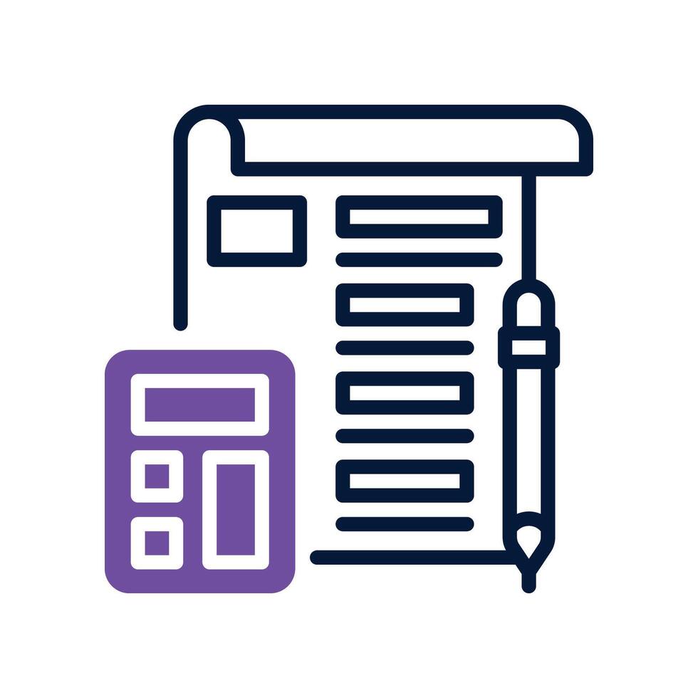 accounting dual tone icon vector