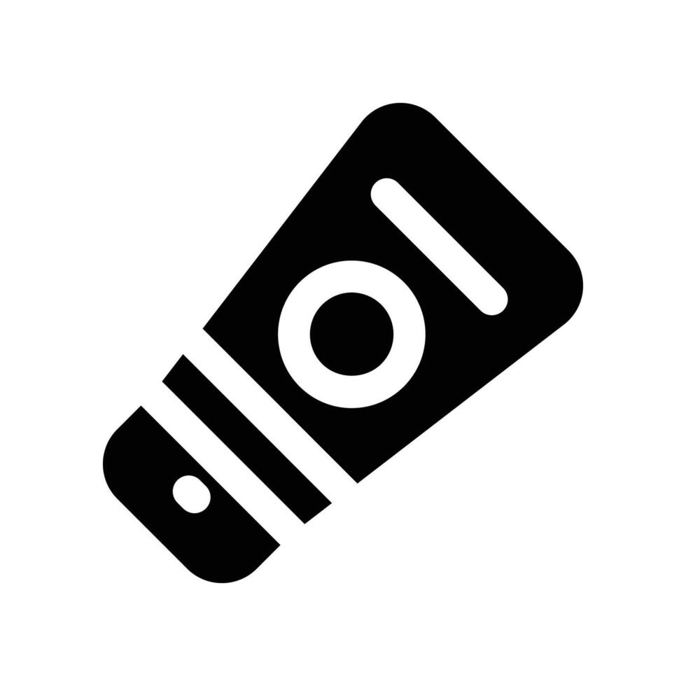 sunscreen solid icon. vector