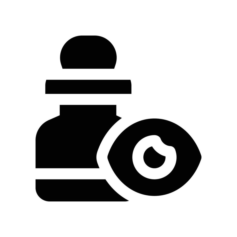 eye drop solid icon. vector