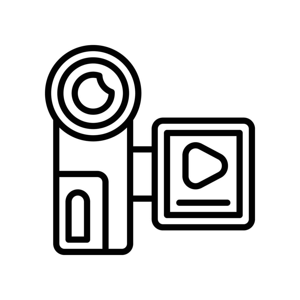 cam corder line icon vector