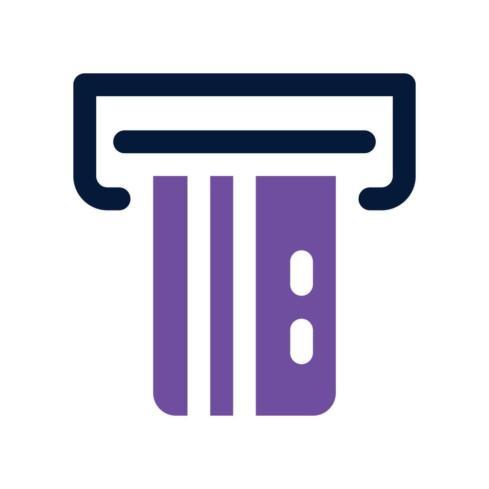 atm card dual tone icon. vector
