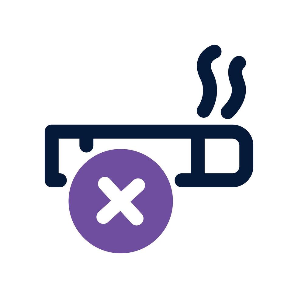 no smoking dual tone icon. vector