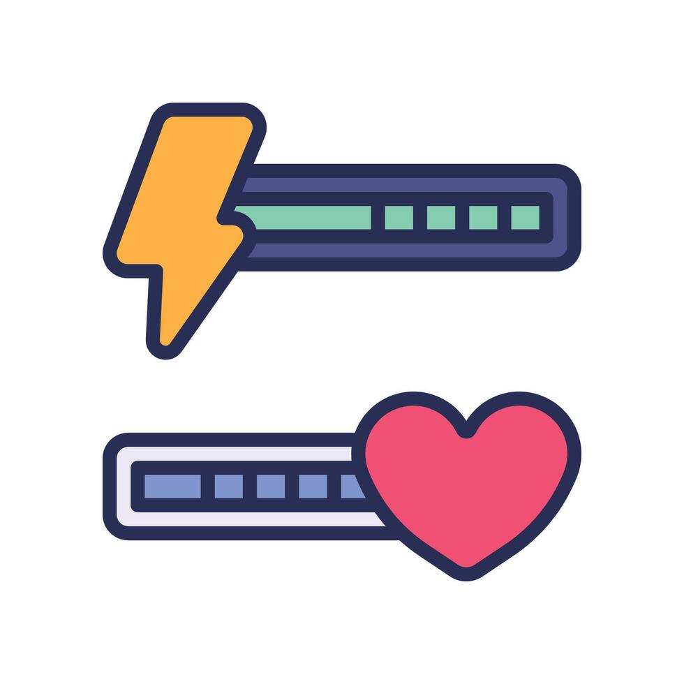 energy bar filled color icon vector
