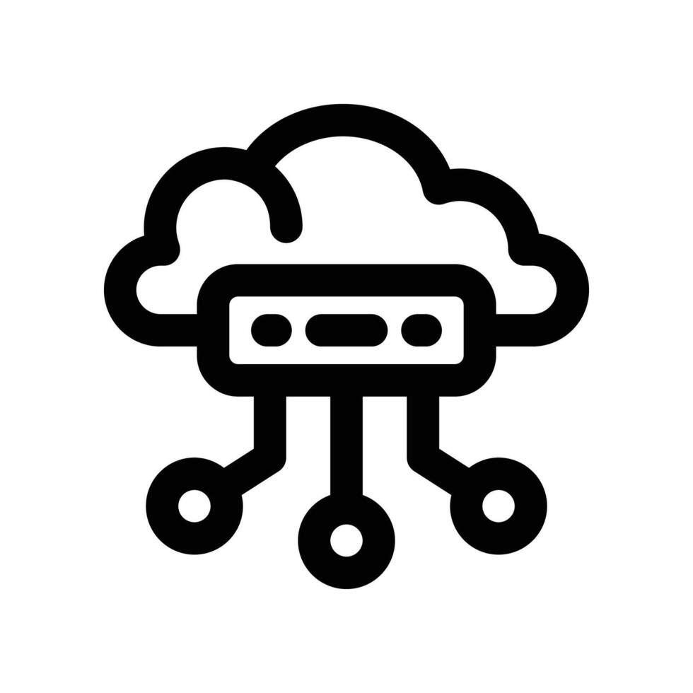 cloud line icon. vector
