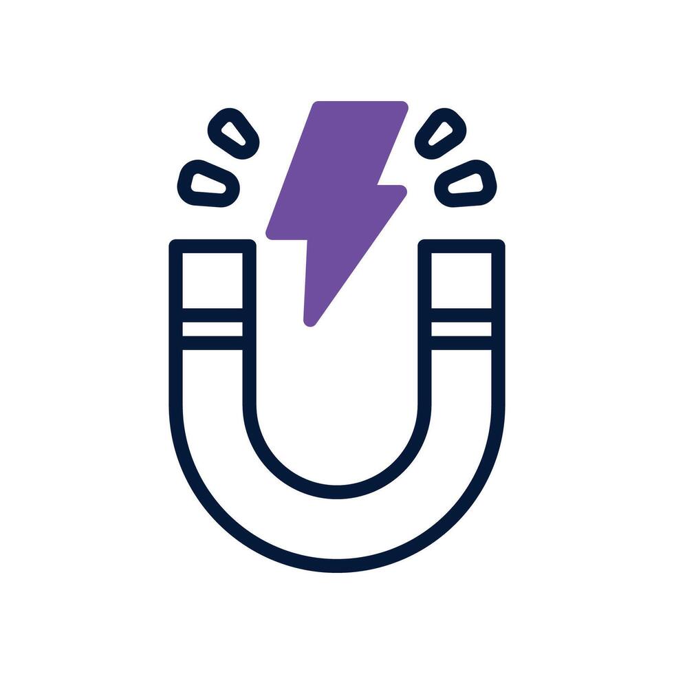 magnet dual tone icon vector