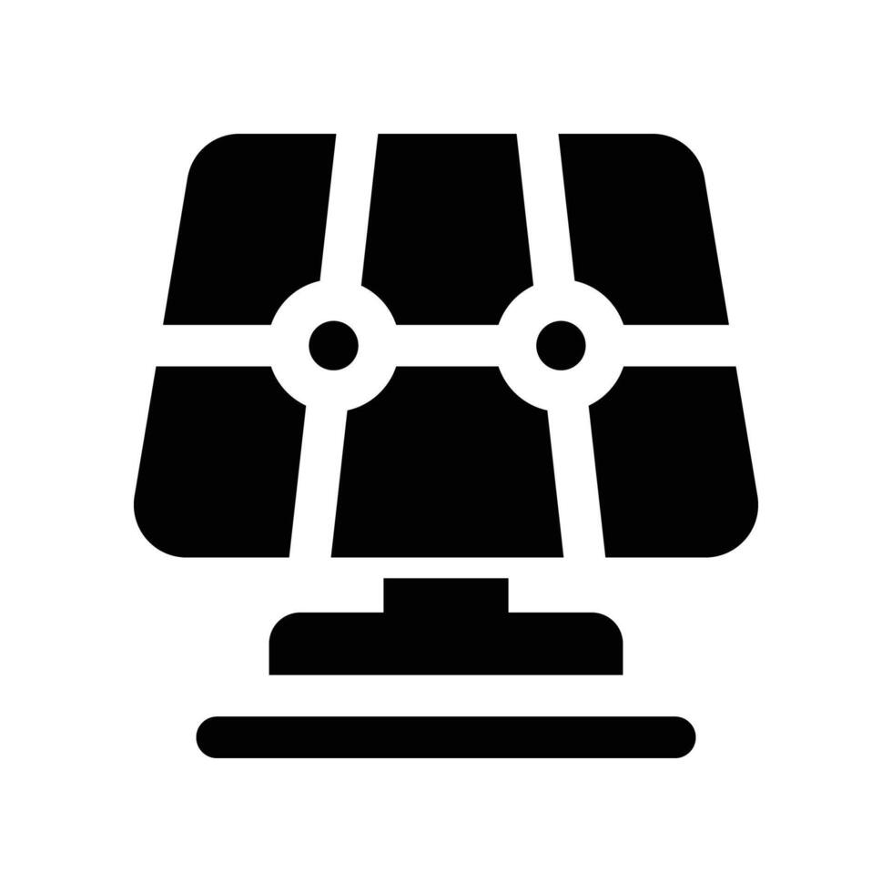 solar panel solid icon. vector