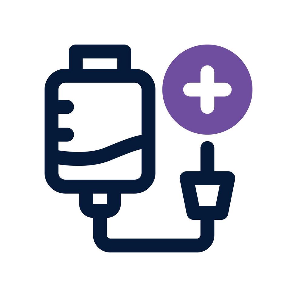 blood transfusion dual tone icon. vector