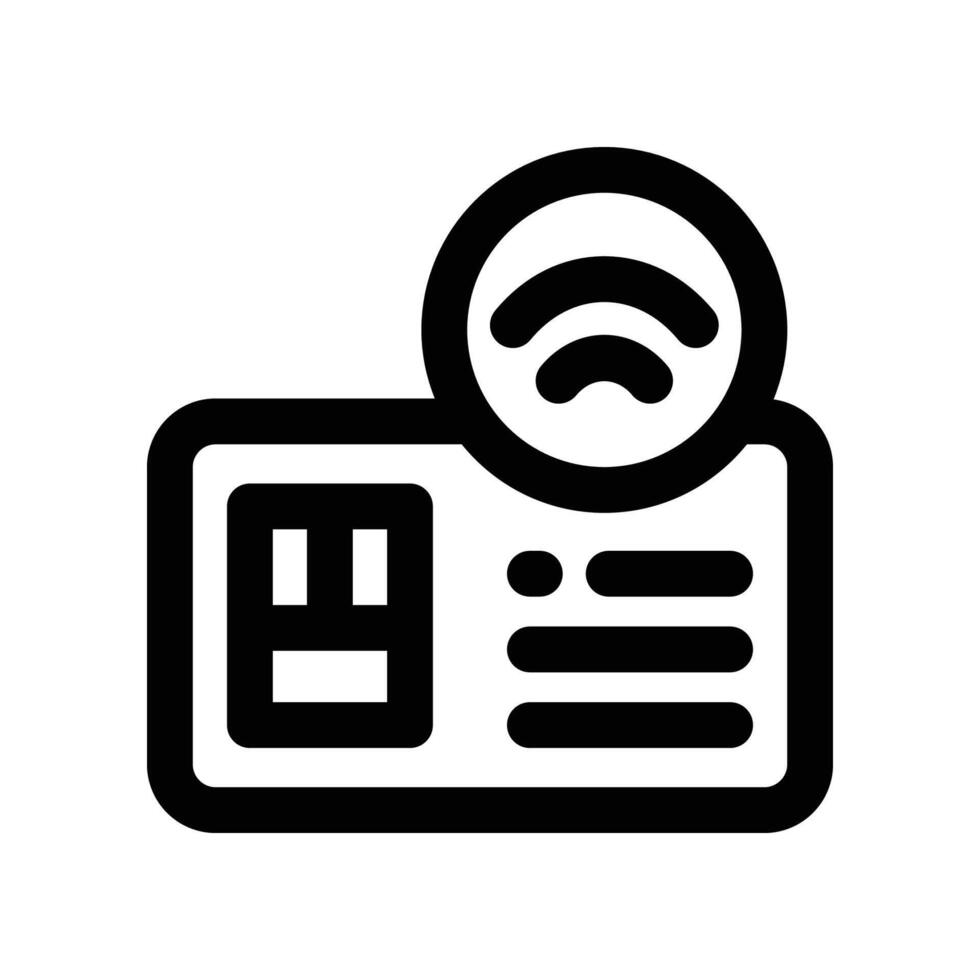sim card line icon. vector