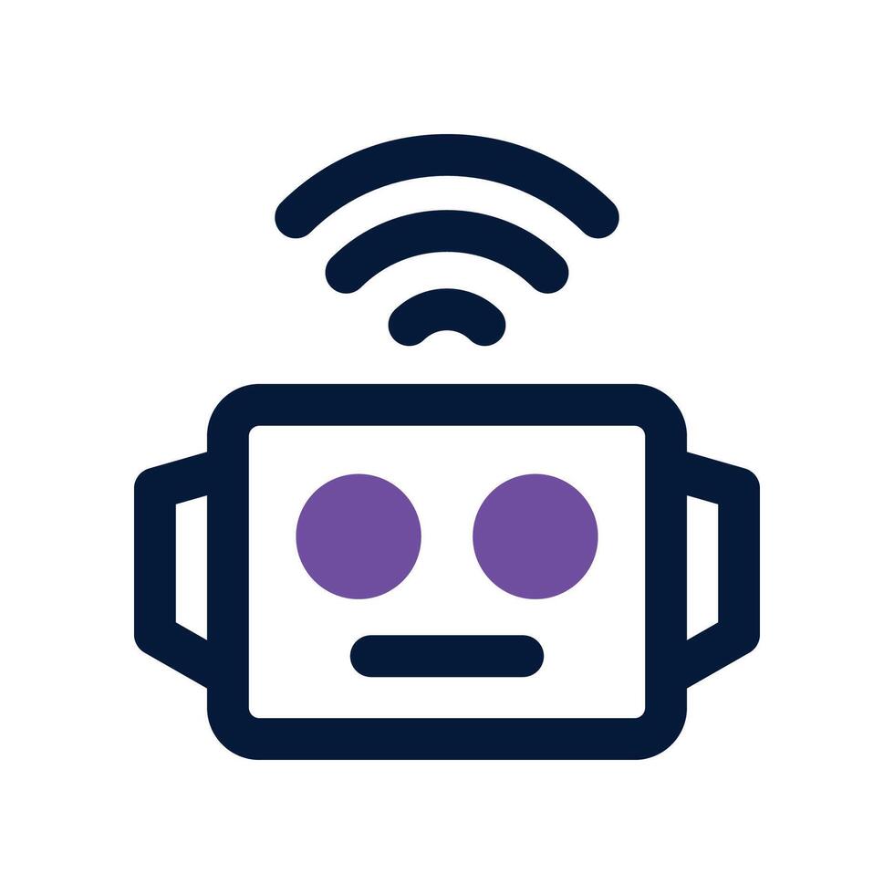 robot dual tone icon. vector